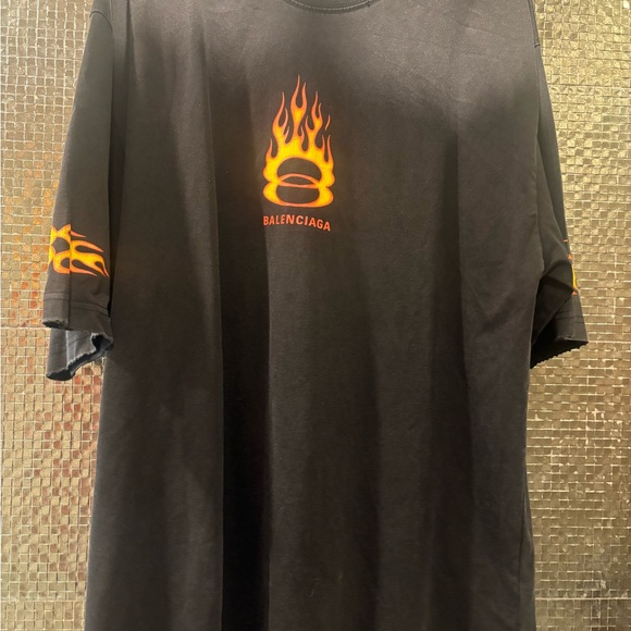 Balenciaga S/S22 double Flames T-shirt